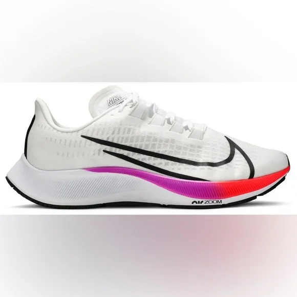 Nike Air Zoom Pegasus 37 running shoe in the 'White Multi-Color - Picture 1 of 8